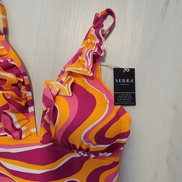 Serra Ladies Premium Swimsuit Swirl Print - Picture 11 of 12